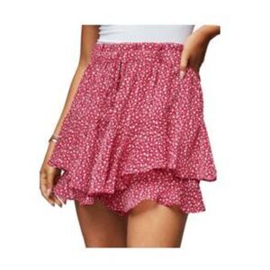 Shorts for Women Summer Casual Chiffon Skorts Boho Ruffle, 2D-1315 134, 005-007
